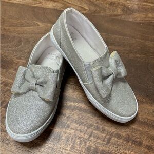 Janie and Jack silver sparkle sneakers